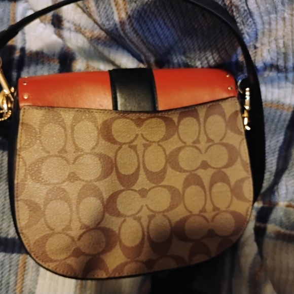 Coach Orange and Black Crossbody Bag - Picture 2 of 4